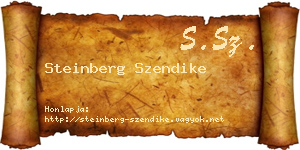 Steinberg Szendike névjegykártya